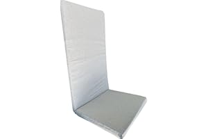 Markotex Cuscino per Sdraio - Lettino - Sedia - SFODERABILE (120, Canapa Grigio)