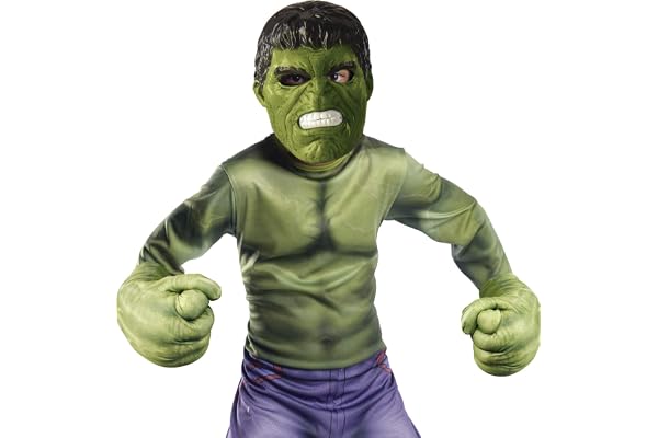 Rubies - Kit d'accessoires Masque + Gants Géants Hulk, Marvel Avengers - 155088