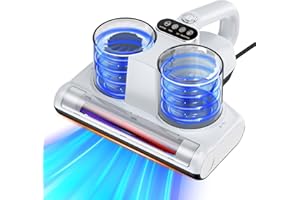 ‎YUFAC YUFAC Mite Vacuum Cleaner for Mattress, 16 Kpa Mattress Cleaner, Bed Vacuum Cleaner with UV Light, Hot Air Function, Dust Mite Sensor, Ultrasonic HEPA Filter, 500 W Handheld Vacuum Cleaner for