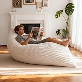 NALONE Bean Bag Lounge with Filling Included Luxury XXXL, 4-in-1 Giant Bean Bag Sofa Chair 195cm, Floor with Flannel Cover an