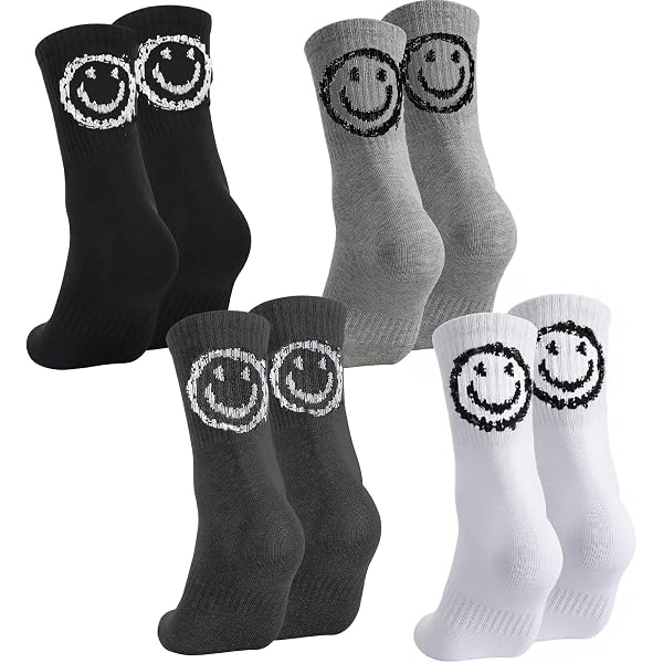 Shirene Calzini da Tennis Divertenti,3 Paia Calzini da Tennis con Frasi Divertenti,Calzinis Sportivi Divertentis,Traspiranti,Sportivi,Unisex per Casa,Tempo Libero e Sport,Bianchi