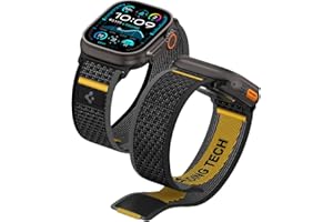 Spigen Athlex Air Armband Entwickelt für Apple Watch Ultra 3/2/1 49mm, Serie 11/10 46mm, Serie 9/8/7/SE 45mm,44mm - Actives Schwarz