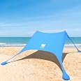 da spiaggia, UPF50+, parasole per famiglie, antivento