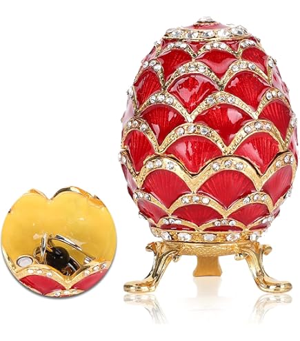 Huevo Fabergé Torcido Con Flores 12 Cm - Danila Souvenirs | Cuotas sin