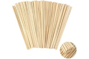 YGKYMVW 200 Stück Zuckerwatte Stäbe, 300mm x 4mm Zuckerwatte Stäbchen Zuckerwattestäbe, Holzstäbchen zum Basteln Stäbchen Bambusstäb für Basteln Modellbau DIY Handwerk Holzarbeiten