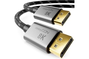 deleyCON 1m 8K DisplayPort-Kabel 1.4 8K@60Hz 4K@165Hz 2K@360Hz HBR3