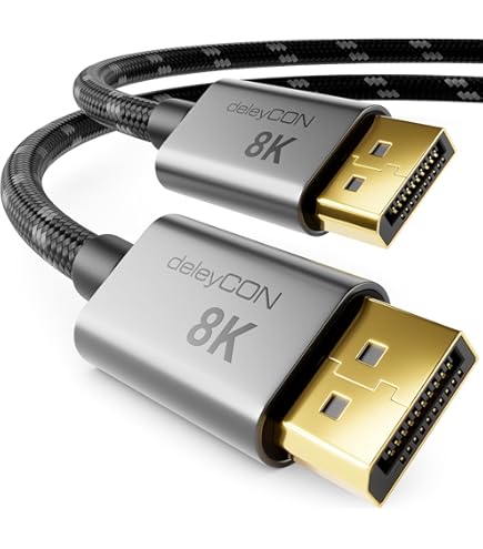 Dp Cord For Monitor 2-Pack 16K Displayport Cable 2.1 6.6FT, IXever DP 2.1 Cable [16K@60Hz, 8K@ 120Hz, 4K@240Hz] 80Gbps HDR, HDCP DSC 1.2a, For FreeSync G-Sync Gaming Monitor 4090 7900xtx/PC/TV/Monitor Display Port