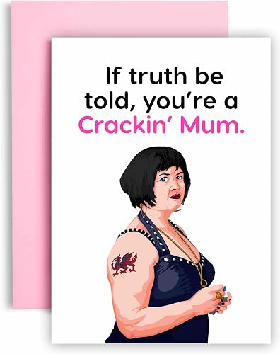 Huxters Mother's Day Card for Mum Birthday - Truth be Told Ness Gavin and Stacey Card Mum Love Funny - 14.8cm (Truth be Told)