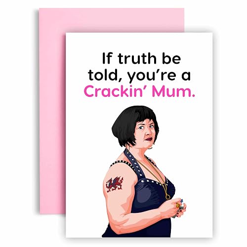 Huxters Mother's Day Card for Mum Birthday - Truth be Told Ness Gavin and Stacey Card Mum Love Funny - 14.8cm (Truth be Told)