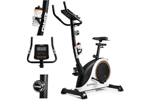Zipro Cyclette Nitro, Fitness Bike Ergometrico, Trainer Magnetico per Bicicletta, Ergometro fino a 150 kg, Bici da Interno, Cyclette per Allenamenti Domestici, Batteria Operata
