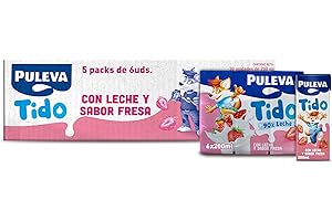 Puleva Batido de Fresa - Pack de 5 - 6 x 200 ml - Total: 6000 ml