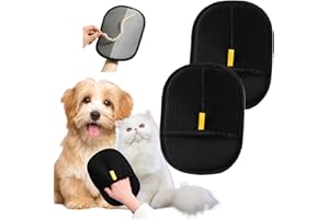 WINKEEY Guanti Rimuovi Peli Animali, Guanto Peli Gatto Cane, per Rimuovere i peli di Animali Domestici da divani, tappeti, Biancheria da Letto e Abbigliamento, 2 Pezzi