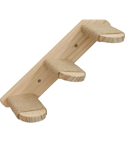 Scala Per Gatti Medikratz - In Legno Di Abete, 2.08 M, Per Interni Ed Esterni, Naturale - Foto 5