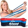 Bande di Resistenza | Set di 3 Fasce Elastiche per Trazioni alla Sbarra, Fitness, CrossFit, Pilates e Ginnastica | per Allena