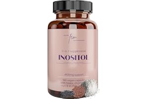 QSTA Inositolo FEM Myo & D-Chiro 4100mg, 180 Capsule, PCOS e Equilibrio Femminile, Integratore 9-in-1: Inositolo, Folato 5-MTHF, Cromo Picolinato, Zinco, B6, B12, D3, Selenio, Manganese, 100% Vegano