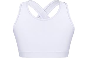 iEFiEL Kids Girls Wireless Yoga Sports Bras Child Fitness Cotton Crop Tops Vest Running Training Bra