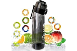 KOWBLAZE Sports Air Water Bottle BPA Free with 3 Pods Fruit Flavour,650ml Starter Set Drinking Bottles Scented For Flavouring