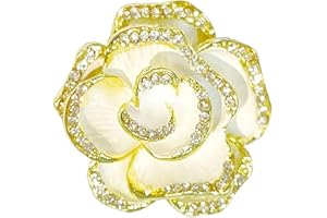 XSQD Bouquet Broschen, Rose Brosche, modische Pin Abzeichen, Strass Brosche, Vintage, elegante, einzigartige Kristallbrosche, Anstecknadeln, Accessoires, Schmuck, Geschenke, Strassknöpfe, korsage