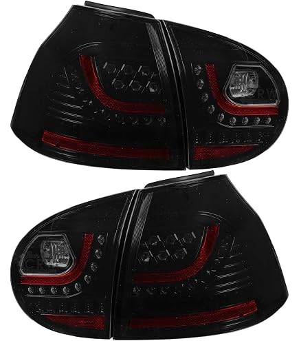 VLAND Feux Arrière LED Golf 6 MK6 2008-2013 - Clignotants Séquentiels - Rouge