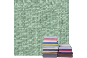 AQIGR Fundas de Cojines para Asientos de Silla de Jardín, Tela de Lino Funda de Reemplazo con Cremallera, Antideslizante, para Cojín Cuadrado de Cocina Comedor Sofá(Light Green,40x40x10cm Thick)
