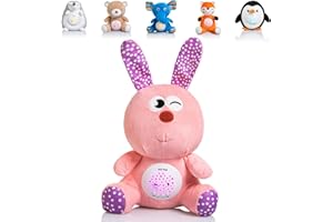 ISLA TOYS PELLUCHES ET JOUETS POUR ENFANTS Isla Toys - Peluche Veilleuse CORANIQUE Lapin pour Bébé et Enfant, 1 Peluche Offerte, Doudou Projecteur, Idée Cadeau Naissance Aïd et Fêtes Musulmanes (Lapin)