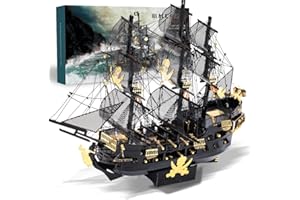 Piececool Puzzle 3D Metallo, Modellismo Nave Pirata, 3D Puzzle de Paris Modellino Giocattoli per Adulti e Adolescenti,Regalo per Uomini e Donne