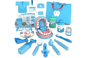 TRULLOYOO Dentist Toys for Kids - Doctor Role Play Set for Toddlers 3-5, Dental Kit Toy Gifts for 3 4 Year Old Girls, Montessori Toys Playset Medical Kits for Boys Kids Christmas Stocking Stuffers
