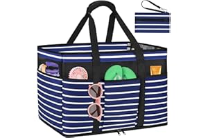 LUROON Borsa Mare Donna Grande XXL, Borsa Spiaggia Donna Famiglia Impermeabile con Zip, Borsa da Mare Beach Pieghevole Borsa Beach Tote Bag per Viaggio Spiaggia Piscina Vacanza