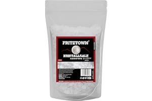 ‎FRITZTOWN FRITZTOWN Rosa Kristallsalz bekannt als Himalaya Salz | Diamond White | grob für Salzmühle | 500g | wiederverschließbar | original aus Punjab Pakistan