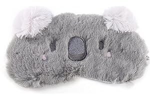 ANGGREK Máscara para dormir de Navidad, cubierta de ojos de animal lindo, máscara para dormir, ciervo, cartón de invierno, máscara de sombra de ojos para niñas, mujeres y adultos(Coala)