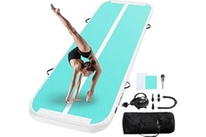 URBANLUXE Tapis de Gymnastique Air Tumble Track, Tapis de Gymnastique Gonflable pour Tumbling 6,6ft 10ft 13ft 16ft 20ft/10cm Air Tumble Track, Pour Usage Familial/Yoga/Eau/Danse