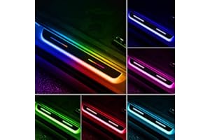 ‎JOYFAN 4pcs Auto Tür Schweller Platte führte Lichter-Streifen-Kit, Verdrahtung-Free Tür Licht willkommen Höflichkeit Lichter, Auto-Sensing, Innenraumbeleuchtung Kits, Seite Marker & Lichter Streifen (4PCS)