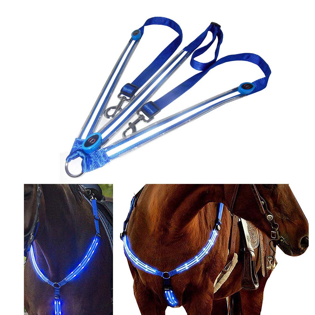 Creamon Flashing Horse Breastplates Collars,LED Horse Breastplate