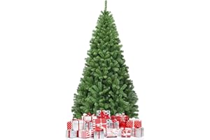 COSTWAY Sapin de Noël Artificiel 180CM, Aiguilles en PVC avec 1000 Branches Pied Métallique Solide, Arbre de Noël Idéal pour Maison,Bureau,Magasins Hôtels, Vert