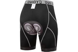 COTOP Pantaloncini da Ciclismo Uomo Imbottiti in 9D Gel Bicicletta Pantaloncini MTB Intimo Mutande Traspiranti ad Asciugatura Rapida Antiscivolo