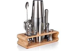 Cocktail Shaker Set,Esmula 550ML/750ML 12 Teiliges Edelstahl Barkeeper Kit Geschenk für Männer, Frauen, Freunde, Home Stylish Bar Tool Set mit Cocktail Rezeptheft