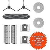 LİN GRUP Dreame L10S Ultra Gen 2 RLL32SE Uyumlu Yedek Par&ccedil;a Seti, Activated Carbon HEPA Filtre, Fır&ccedil;a ve Toz Torbaları