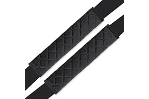 GALAMAX 2 Pack Seat Belt Pads, Soft Seatbelt Covers Comfort Harness Pads, Universal Car Seat Belt Cover for Kids and Adults, Seatbelt Protector Shoulder Strap Covers Auto Interior Accessories (Black)