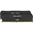 Crucial Ballistix BL2K8G30C15U4B 3000 MHz, DDR4, DRAM, Desktop Gaming Memory Kit, 16GB (8GB x2), CL15, Black