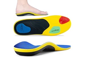 SEAMIX Solette ortopediche per la fascite plantare, piede piatto, solette sportive professionali uomo suola in gel per scarpe donna, soletta per sperone del tallone per pronazione, metatarsalgia 41-43