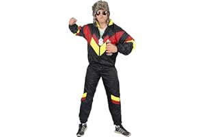 Foxxeo Premium 80er Jahre Kostüm für Herren Damen Trainingsanzug Assianzug Assi Gr. S – XXXXL