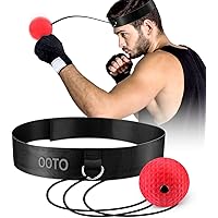 OOTO Upgraded Boxing Reflex Ball, Boxing Training Ball, Mma Speed Training Suitable for Adult/Kids Best Boxing Equipment for Training, Hand Eye Coordination and Fitness.