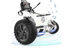 ELEKGO Hoverboard tout-terrain de 8,5 pouces, hoverboards tout-terrain avec application intelligente, avec Go-Kart, Bluetooth, double moteur puissant, pour enfants et adultes