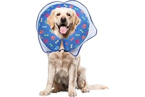 ZESTEFY Aufblasbare Halskrause Hund, Leckschutz Hund Halskrause Mit Verstellbarer Schnalle, Weich Halskrausens Für Hunde, Schutzkragen Hunds Für Genesung Nach Operationen Oder Kastration Wunden