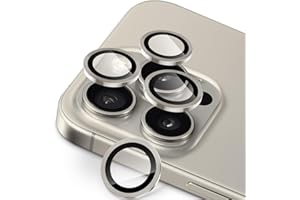 SPARIN 4 sztuki do iPhone 15 Pro / iPhone 15 Pro Max, ochrona aparatu, szkło pancerne o twardości 9H, ultra przezroczysta folia ochronna na aparat fotograficzny, ochrona przed zarysowaniami, tytanowa