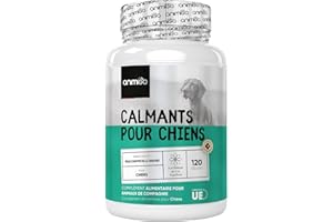 ANIMIGO Calmant pour Chiens - 120 Gélules Naturelles Anti Stress Chien, Apaise Stress Anxiété Angoisse - Relaxation avec Ashwagandha, Passiflore, Vitamine B1, L-Taurine, Magnésium, Mélisse - sans Somnolence