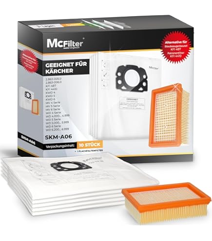 5 Vliesfilterbeutel Für Kärcher MV6 & MV 6 P Premium - Perfekte Alternative Zu 2.863-006.0