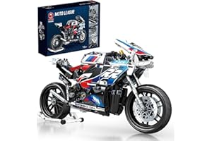 TIRFF Technic - Kit di costruzione moto per BMW S1000RR, 768 pezzi, kit di costruzione per moto, compatibile con le principali marche