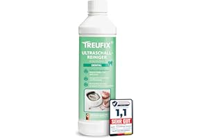 ‎TREUFIX Treufix Ultraschallreiniger Konzentrat Dental 750ml für Zahnersatz, Prothesen, Gebisse, Spangen, Schienen uvm | Effektive Reinigung für Dentalprodukte materialschonend & effektiv – Made in DE