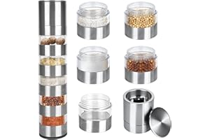 bssmmai Set di spezie da campeggio 5 in 1 Mini ricaricabile, set di spezie da viaggio, gadget da campeggio, piccolo, da viaggio, ricaricabile, mini macinaspezie, da campeggio, novità 2025 gadget per